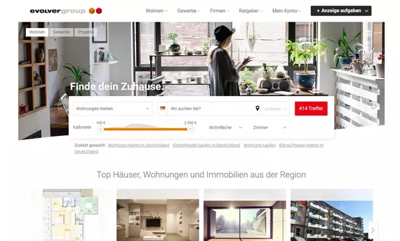 Screenshot Immobilienportal